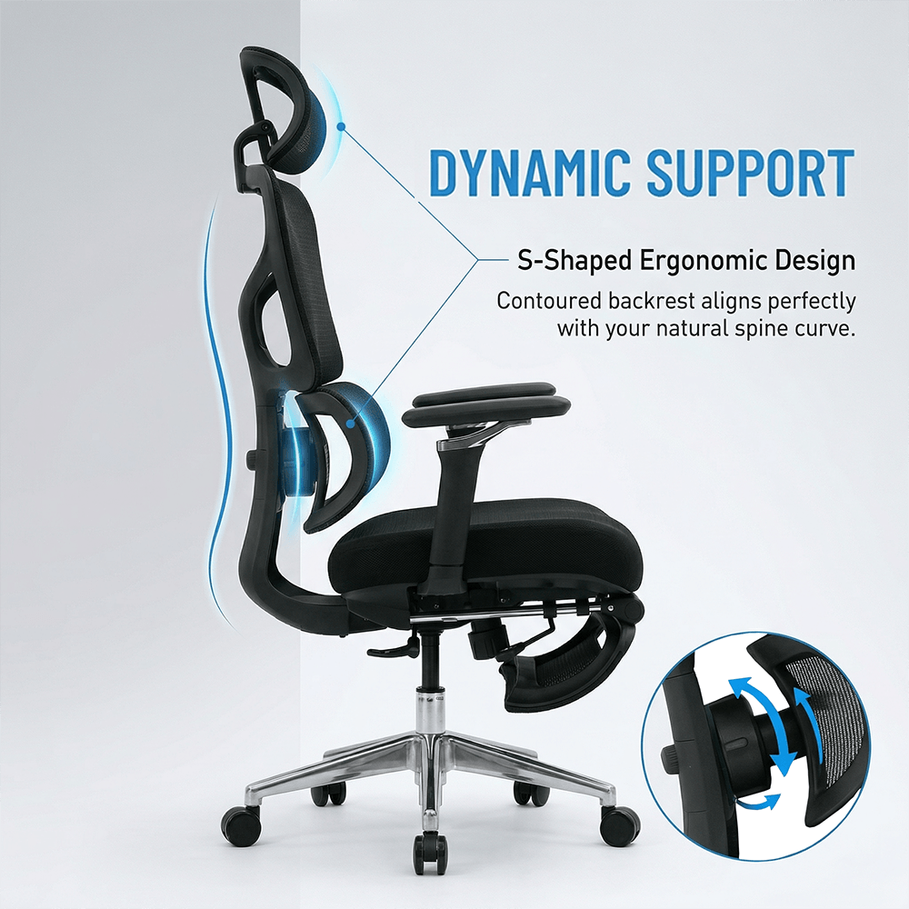 Premium comfort Lumbar Ergonomic Office Chair Gaming Recline Custom Computer Mesh Work Swivel Revolve Executive Office Chair