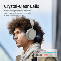 High Quality Super Bass Hybrid Active Noise Cancelling Wireless Headphones BT5.4 ANC LDAC Audio LED Battery for Music Gaming