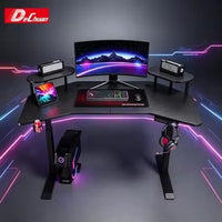 Gaming Desk with Hand-Rubbed Oil Finish and Steel Reinforcements for Timeless Elegance