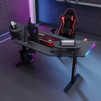 Gaming Desk with Hand-Rubbed Oil Finish and Steel Reinforcements for Timeless Elegance